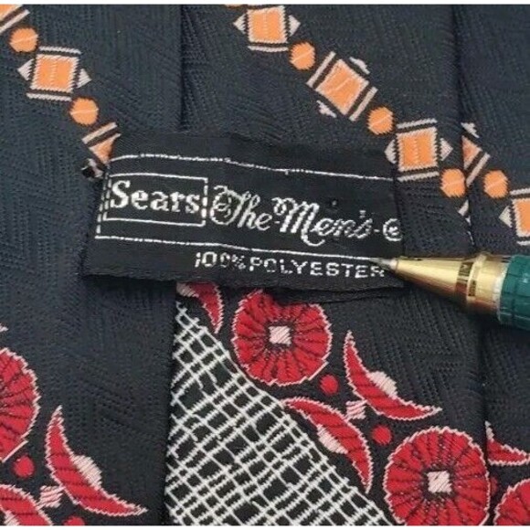 Sears‎ Tie The Mens Store Multicolor Striped Shapes 55.5" - Picture 4 of 5